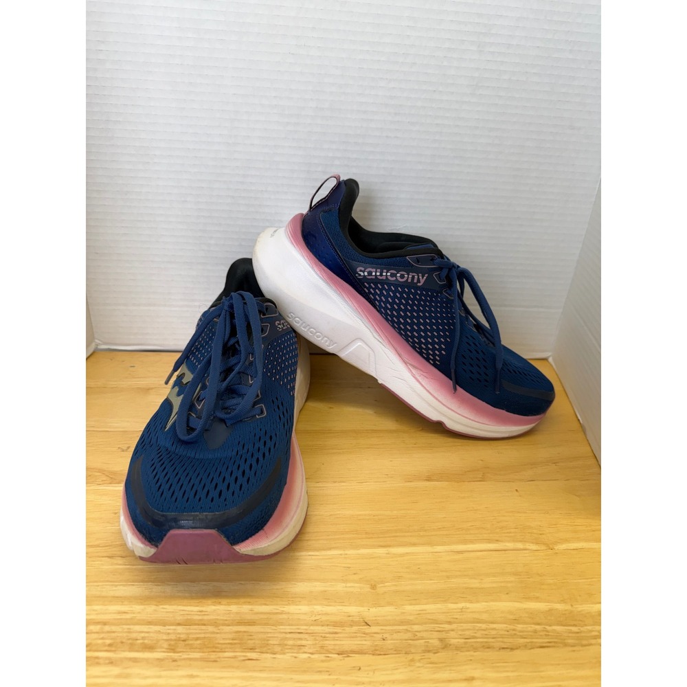 Saucony Guide 17 Running Shoes Womens 9.5 Blue Pink Excellent S10937-106